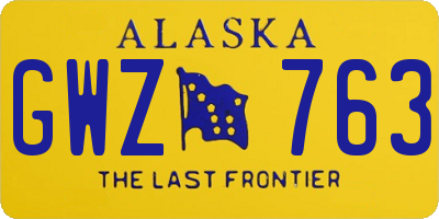 AK license plate GWZ763