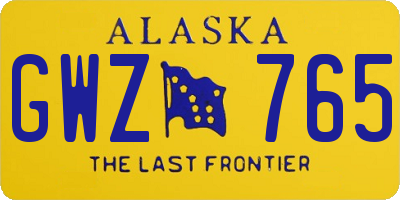 AK license plate GWZ765