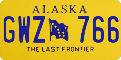 AK license plate GWZ766