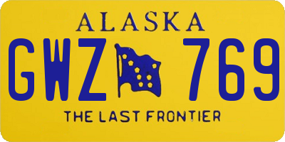 AK license plate GWZ769