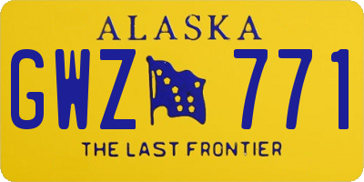 AK license plate GWZ771