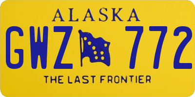 AK license plate GWZ772