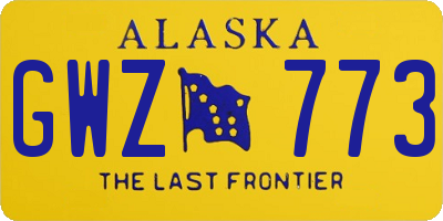 AK license plate GWZ773