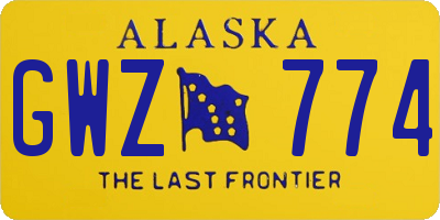 AK license plate GWZ774