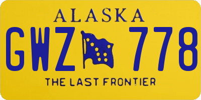 AK license plate GWZ778