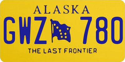 AK license plate GWZ780