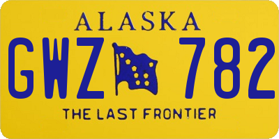 AK license plate GWZ782