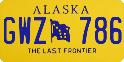 AK license plate GWZ786