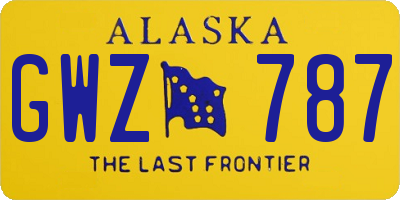 AK license plate GWZ787