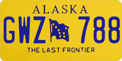 AK license plate GWZ788