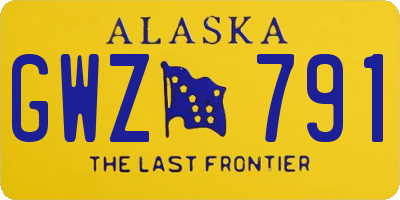 AK license plate GWZ791