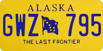 AK license plate GWZ795