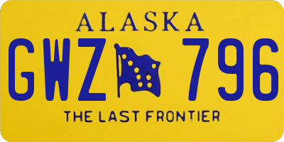 AK license plate GWZ796