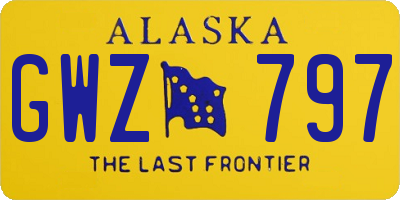 AK license plate GWZ797