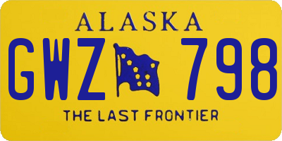 AK license plate GWZ798