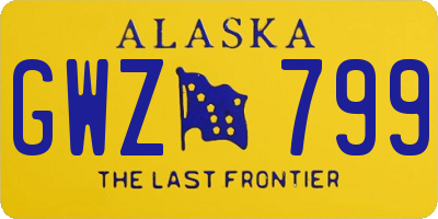 AK license plate GWZ799