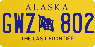 AK license plate GWZ802