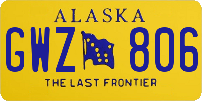 AK license plate GWZ806