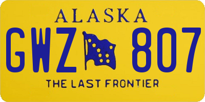 AK license plate GWZ807