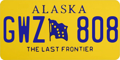 AK license plate GWZ808