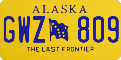 AK license plate GWZ809