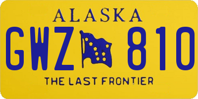 AK license plate GWZ810