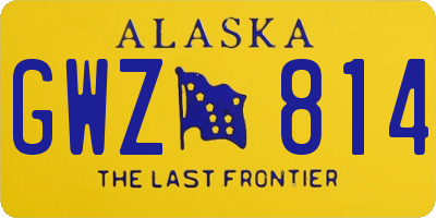 AK license plate GWZ814