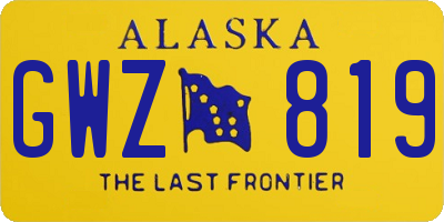 AK license plate GWZ819