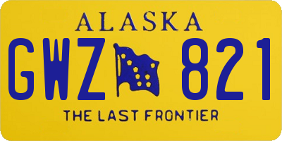 AK license plate GWZ821