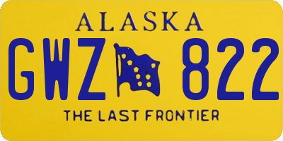 AK license plate GWZ822