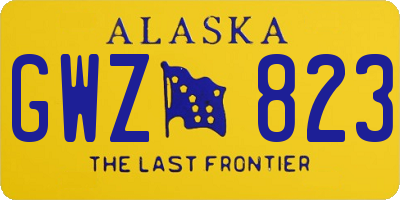 AK license plate GWZ823