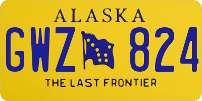 AK license plate GWZ824