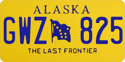 AK license plate GWZ825