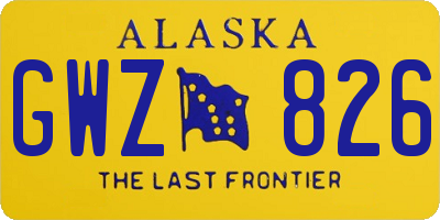 AK license plate GWZ826