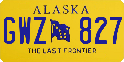 AK license plate GWZ827