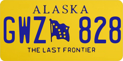 AK license plate GWZ828