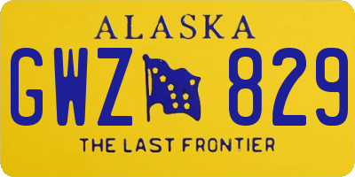 AK license plate GWZ829