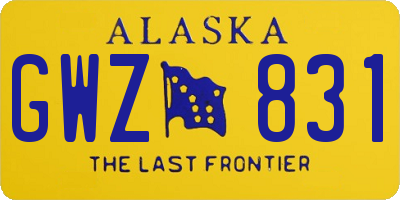 AK license plate GWZ831