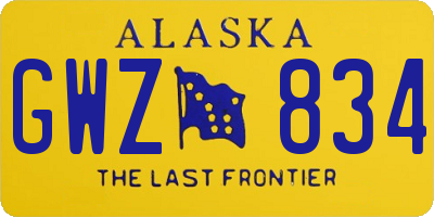 AK license plate GWZ834