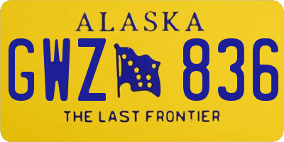 AK license plate GWZ836