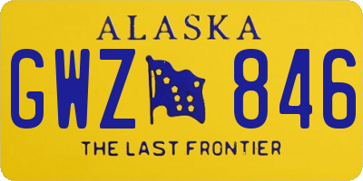 AK license plate GWZ846