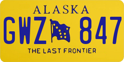 AK license plate GWZ847