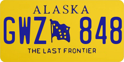 AK license plate GWZ848