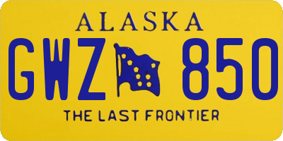 AK license plate GWZ850