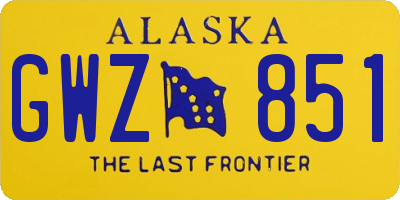 AK license plate GWZ851