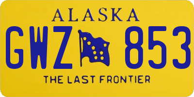 AK license plate GWZ853