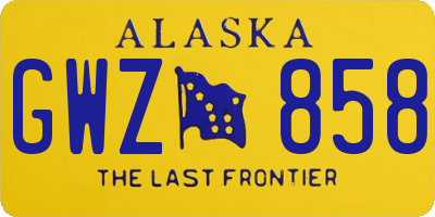 AK license plate GWZ858