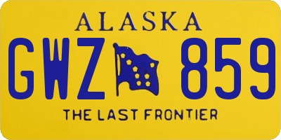 AK license plate GWZ859