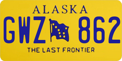 AK license plate GWZ862