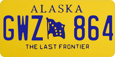 AK license plate GWZ864